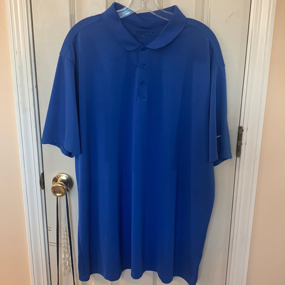 Blue Nike golf polo